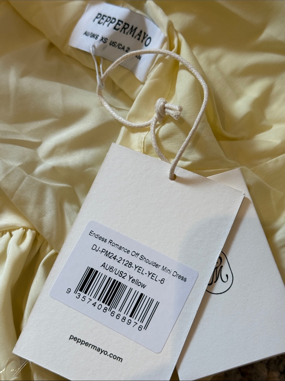Peppermayo butter yellow mini dress - Picture 6 of 7